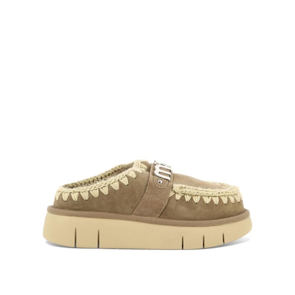 Mou Bounce Clog Metal Logo Slippers IT 40 Women
